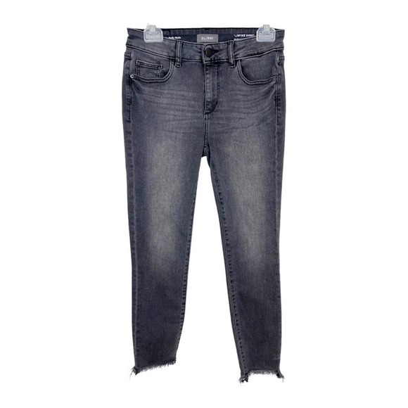 DL1961 Florence skinny mid rise instasculpt grey raw hem - Picture 5 of 13